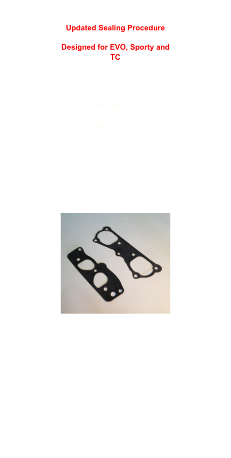 Gen II Billet Rocket Box

Updated Sealing Procedure

Designed for EVO, Sporty and TC



Material: 
Billet 6061 T6

Included in package: 

	•	All mounting hardware
	•	Viton O-Rings
	•	Rocker shaft end plugs
	•	Revised breather system
	•	Rocker Box to head Gasket
 for EVO, Sporty and TC

￼

New 2 Piece Rubberized Fiber TC, Evo and Late Sporty RB Base Gasket Available Separately Under Buy Now.New 2 Piece Rubberized Fiber TC, Evo and Late Sporty RB Base Gasket Available Separately